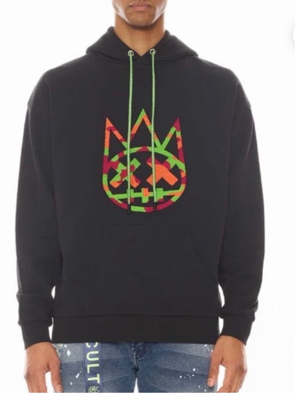 Cult of Individuality Black Hoodie with Multicolor Schimuchan Logo